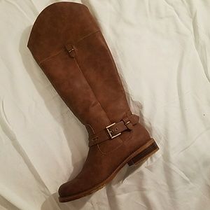 Kensie warm brown riding boots NWOT